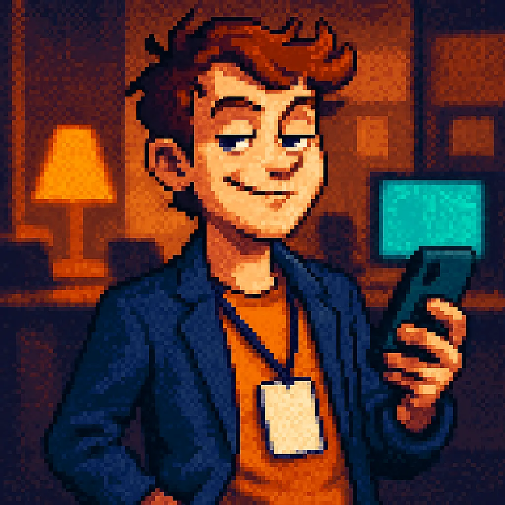 Pixel-Art-Porträt von Alex