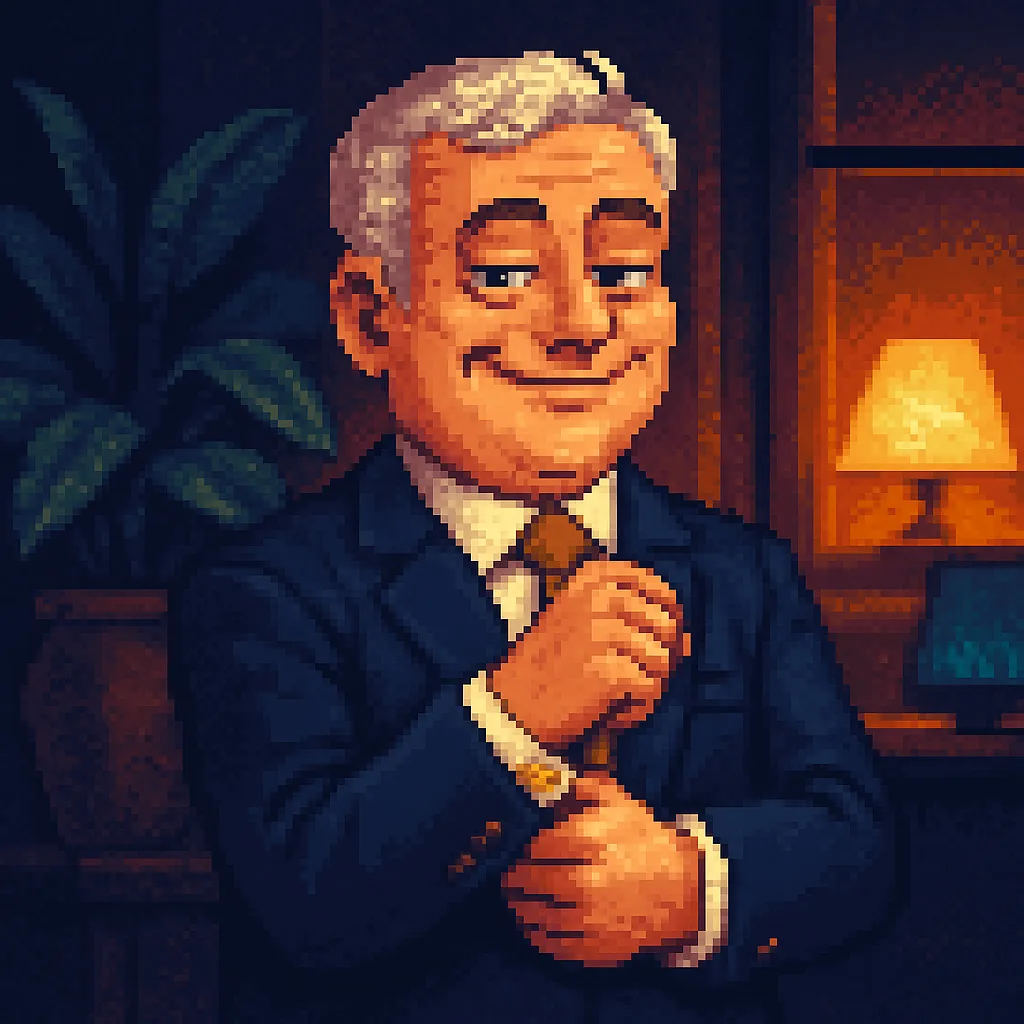 Pixel-Art-Porträt des Chefs