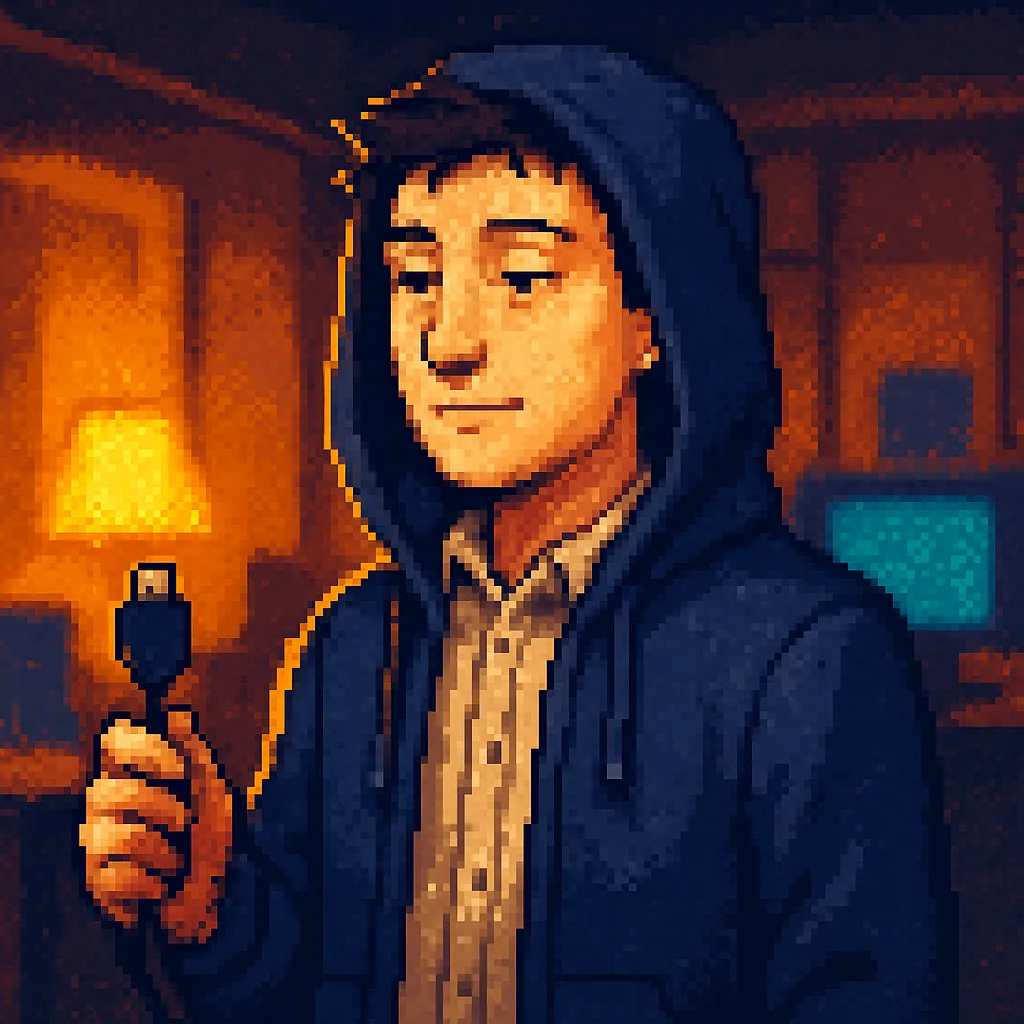 Pixel-Art-Porträt von Dev Developer