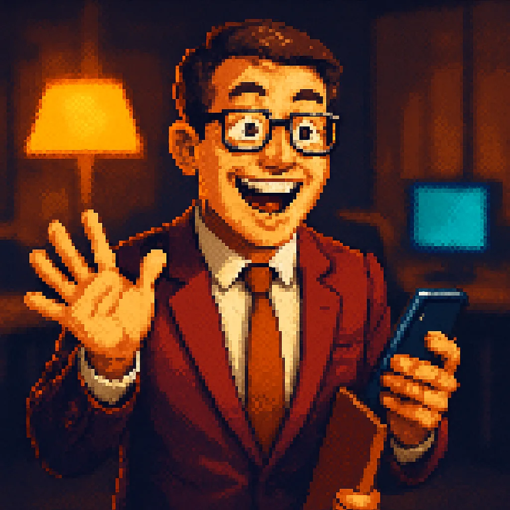 Pixel-Art-Porträt von Kunde M.